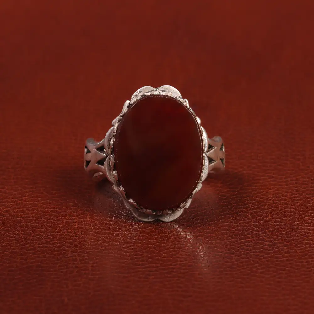 انگشتر عقیق یمن مردانه کد 26204