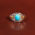 انگشتر فيروزه عجمی مردانه کد 26217
