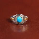 انگشتر فيروزه عجمی مردانه کد 26219