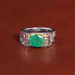 انگشتر زمرد مردانه کد 26244