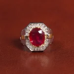 انگشتر یاقوت سرخ مردانه کد 26247