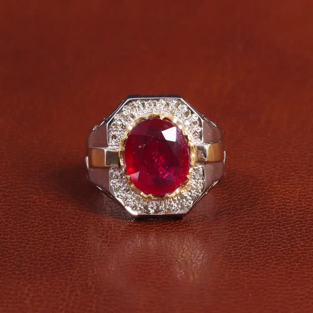 انگشتر یاقوت سرخ مردانه کد 26247