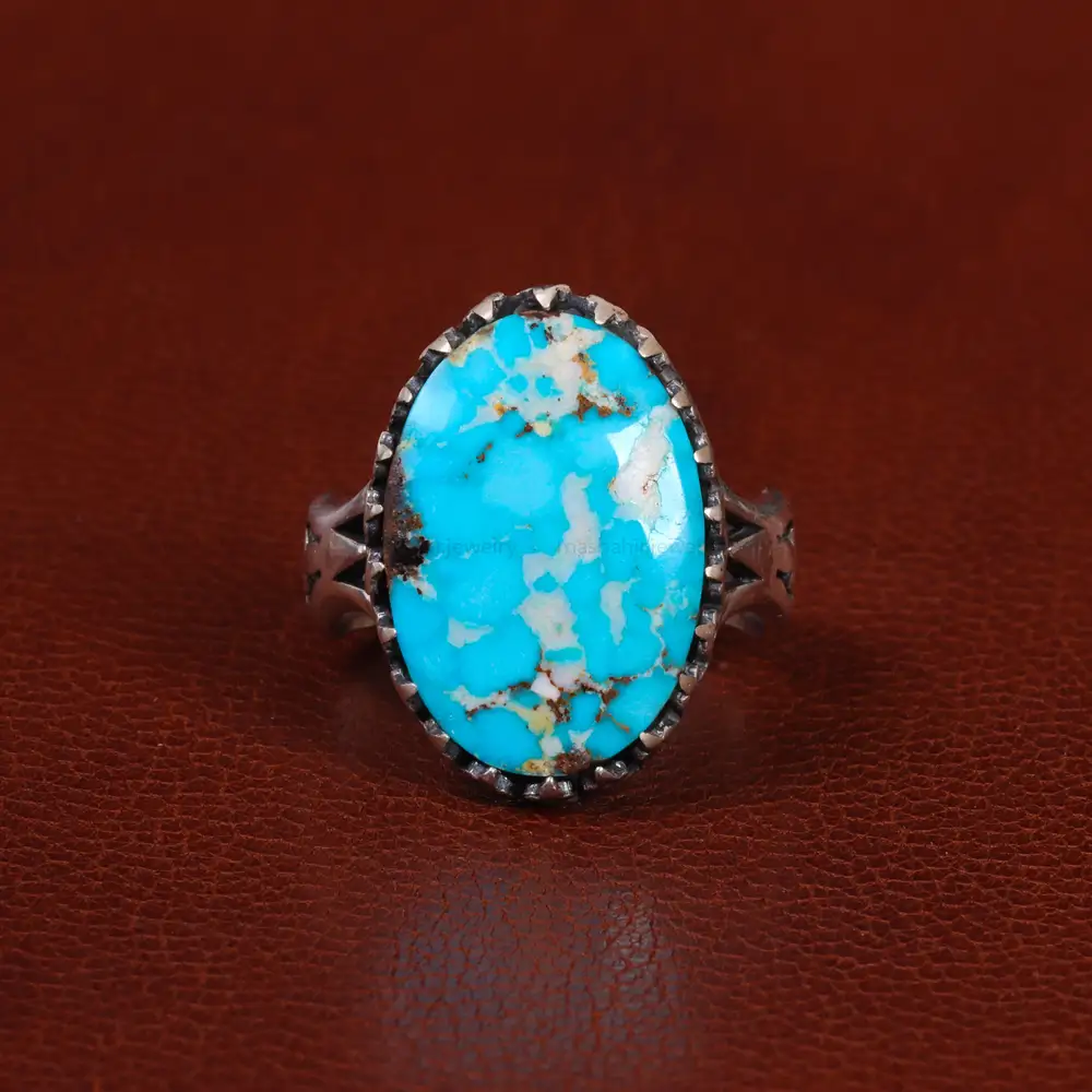 انگشتر فیروزه شجری مردانه کد 26257