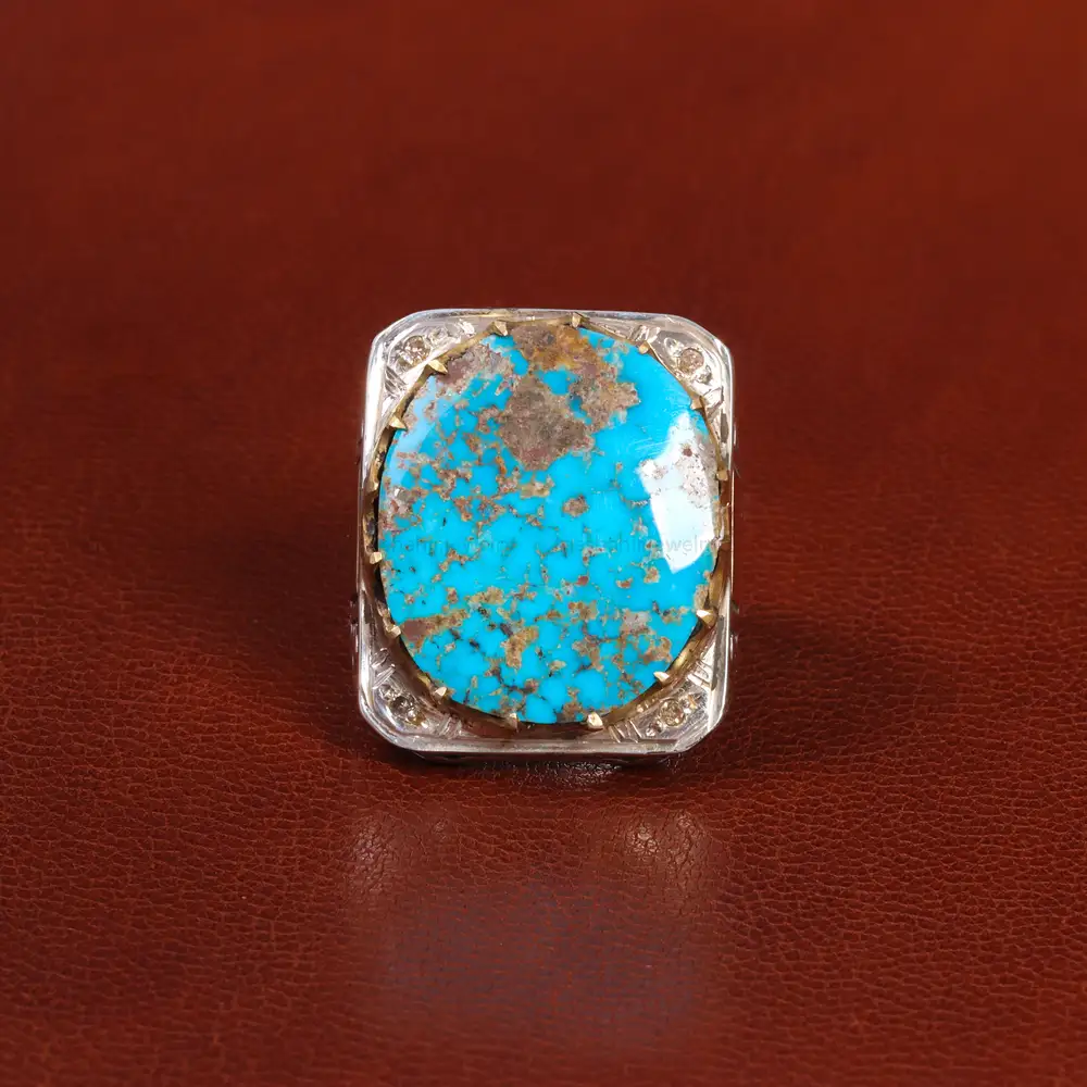 انگشتر فیروزه شجری مردانه کد 26297