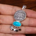 گردنبند فیروزه زنانه طرح سنتی کد 26319