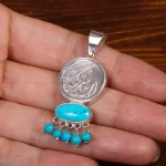 گردنبند فیروزه زنانه طرح سنتی کد 26320