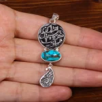 گردنبند فیروزه زنانه طرح سنتی کد 26321