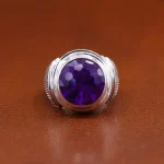 انگشتر آمیتیست مردانه کد 26352