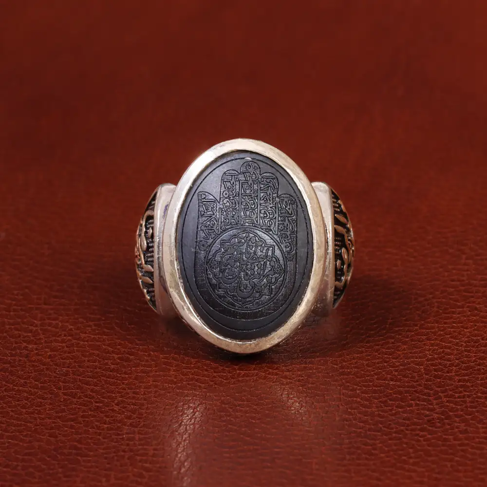 انگشتر حدید مردانه کد 26382