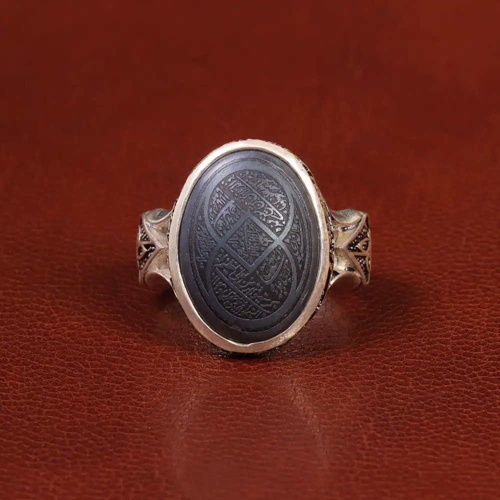 انگشتر حدید مردانه کد 26384