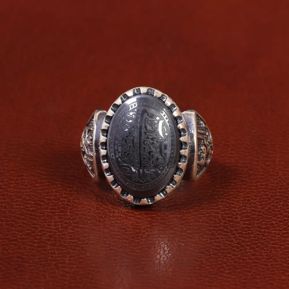 انگشتر حدید مردانه کد 26417