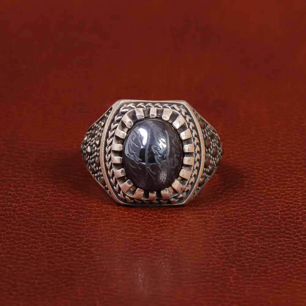 انگشتر حدید مردانه کد 26420