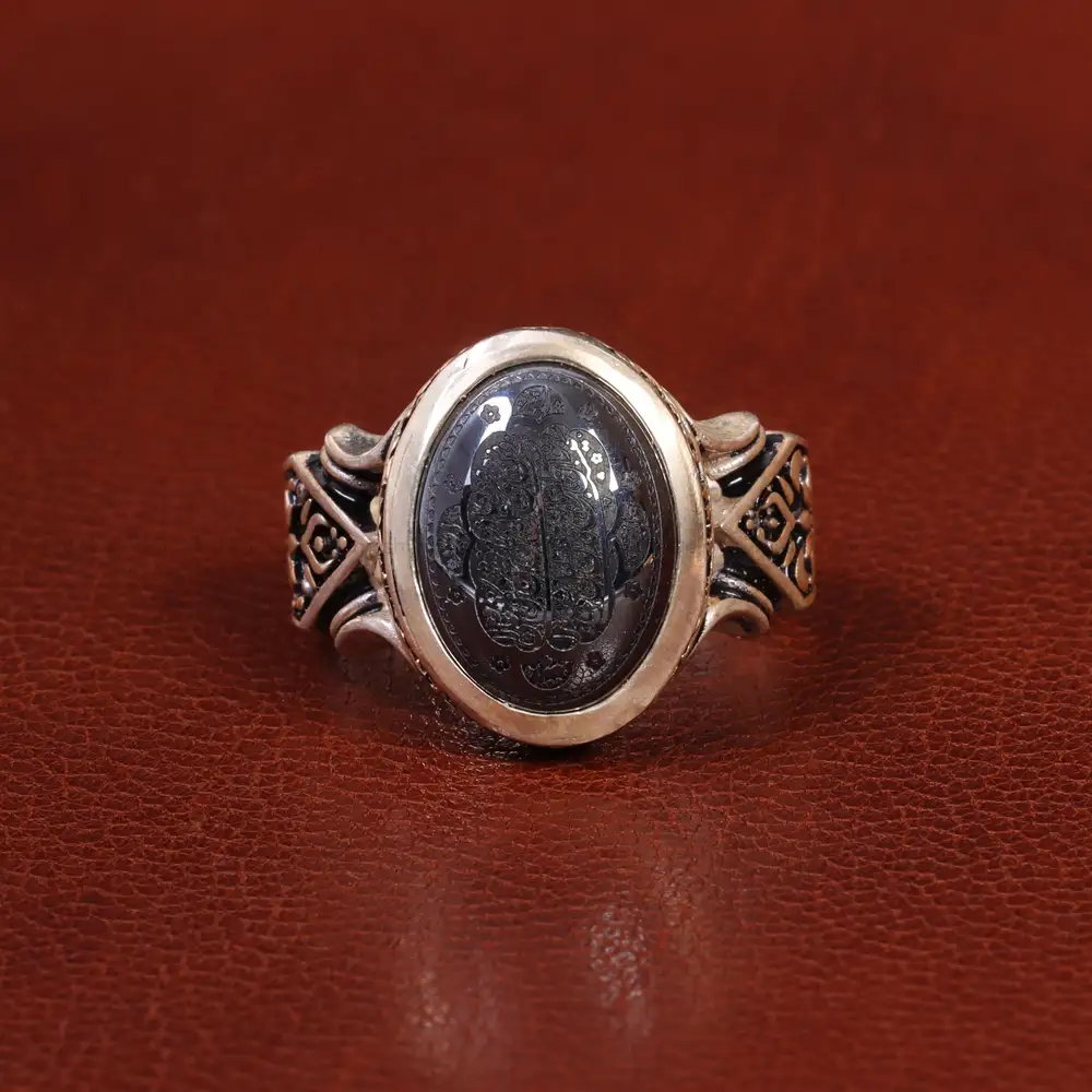 انگشتر حدید مردانه کد 26422