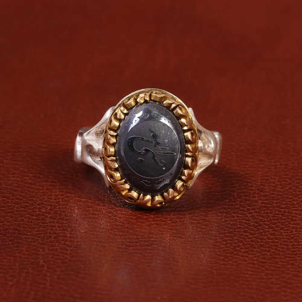 انگشتر حدید مردانه کد 26424