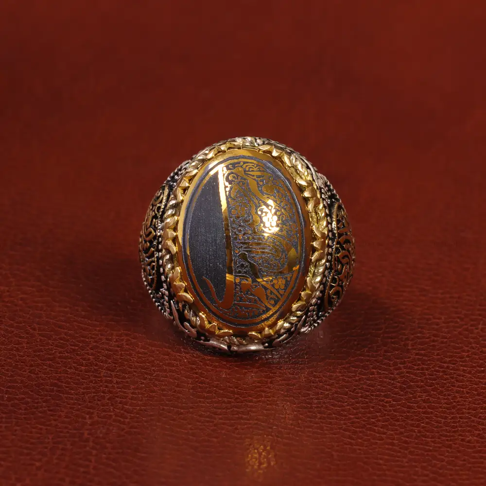 انگشتر حدید مردانه کد 26427