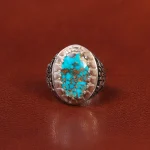 انگشتر فیروزه شجری مردانه کد 26452