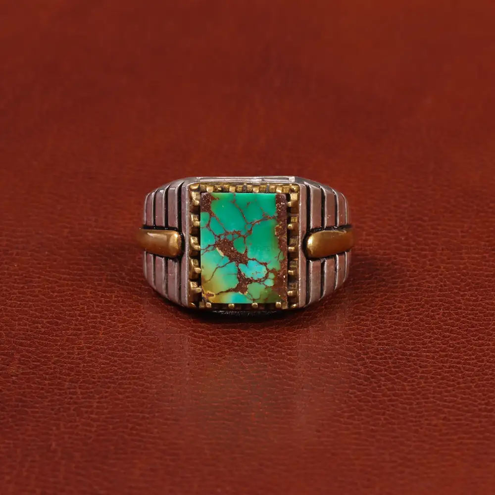 انگشتر فیروزه شجری مردانه کد 26457