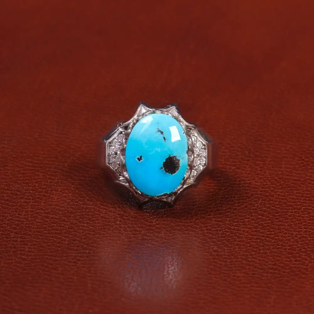 انگشتر فیروزه شجری مردانه کد 26467