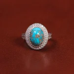 انگشتر فیروزه شجری مردانه کد 26477