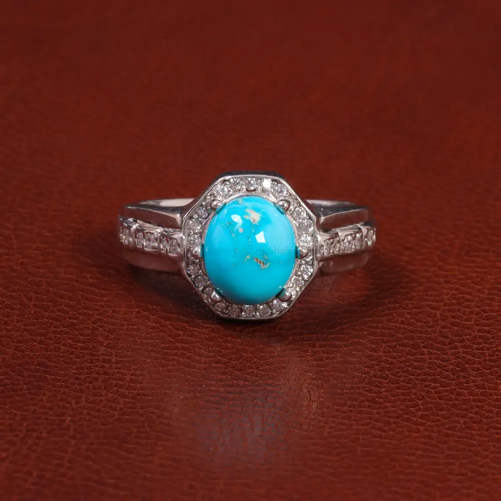 انگشتر فیروزه شجری مردانه کد 26485