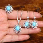 نیم ست فیروزه زنانه کد 26530