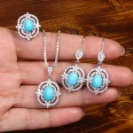 نیم ست فیروزه زنانه کد 26531