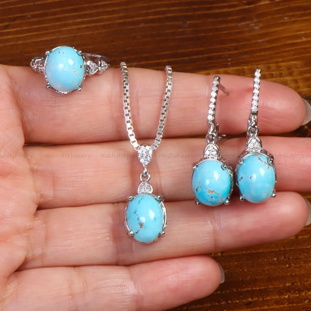 نیم ست فیروزه زنانه کد 26532