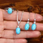 نیم ست فیروزه زنانه کد 26534