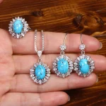 نیم ست فیروزه زنانه کد 26536