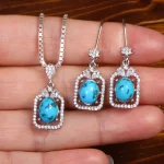 نیم ست فیروزه زنانه کد 26541