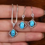 نیم ست فیروزه زنانه کد 26547