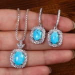 نیم ست فیروزه زنانه کد 26557