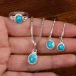 نیم ست فیروزه زنانه کد 26559