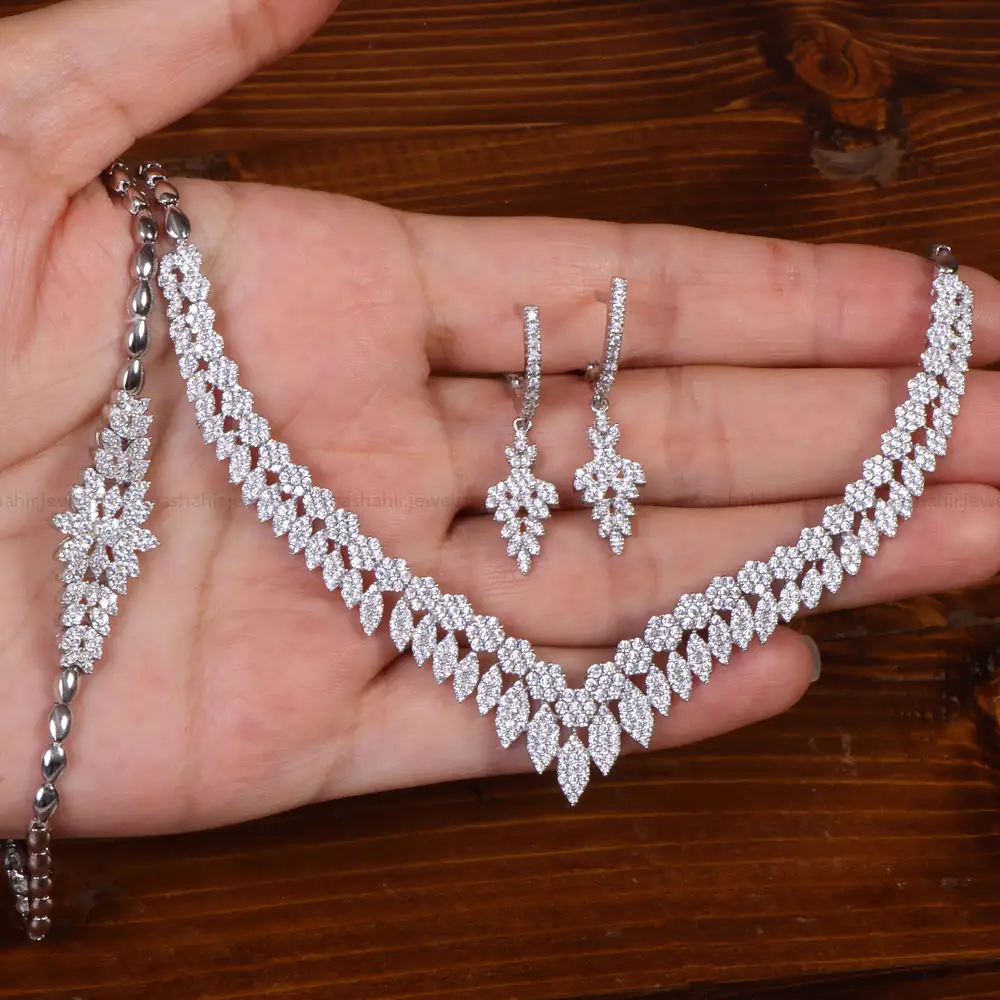 سرویس نقره زنانه طرح جواهر کد 26597