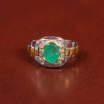 انگشتر زمرد مردانه کد 26609