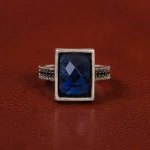 انگشتر طرح یاقوت کبود مردانه کد 26610