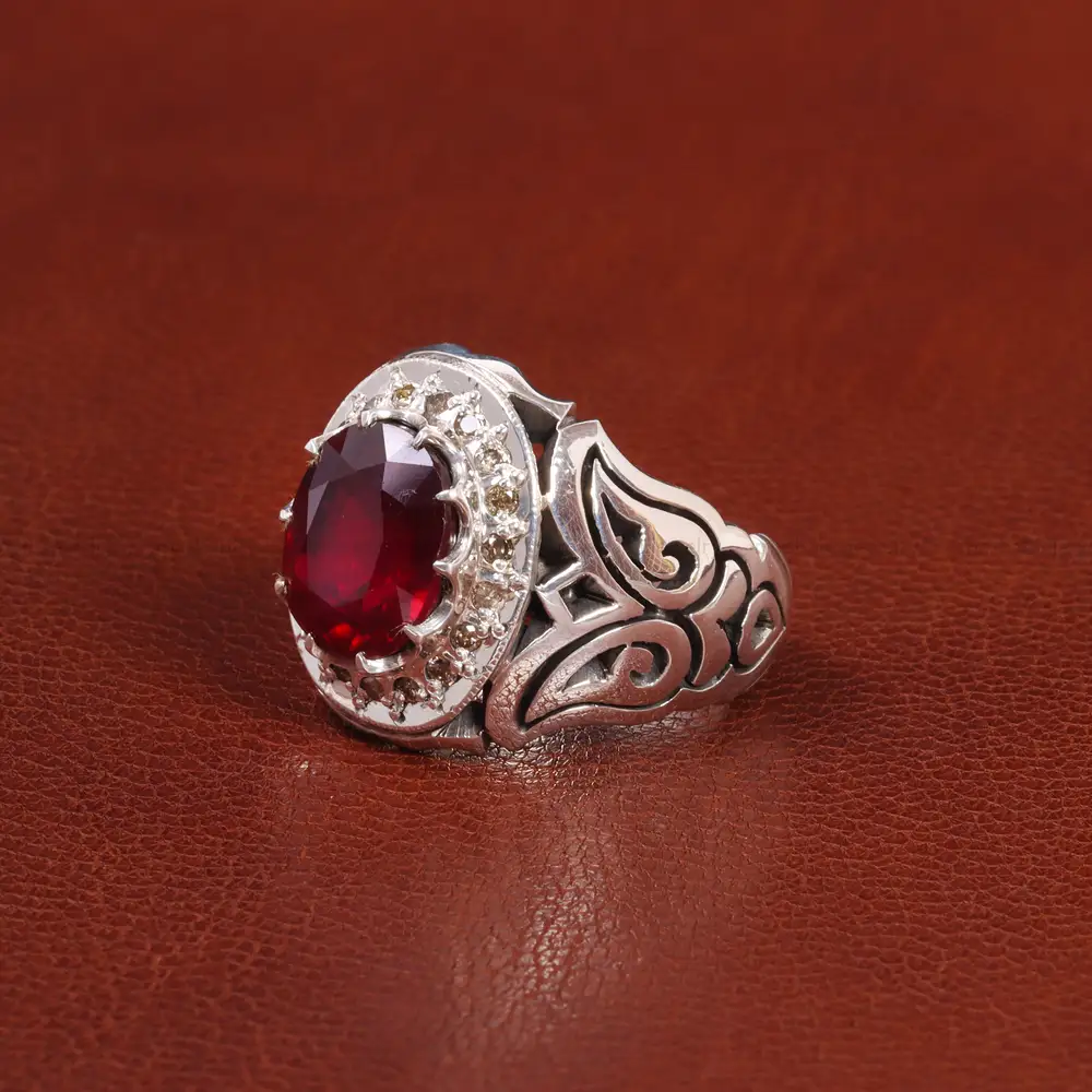 انگشتر یاقوت سرخ مردانه کد 26019