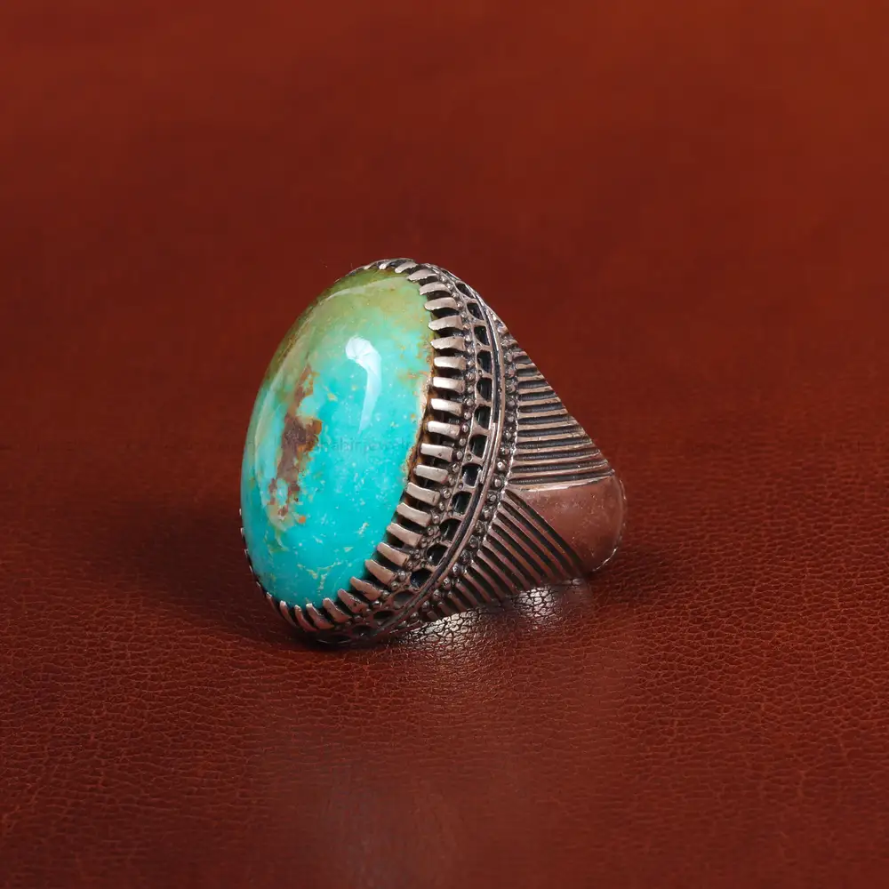 انگشتر فیروزه شجری مردانه کد 26033