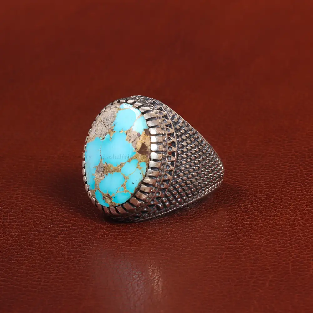 انگشتر فیروزه شجری مردانه کد 26034