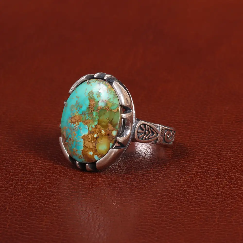 انگشتر فیروزه شجری مردانه کد 26058