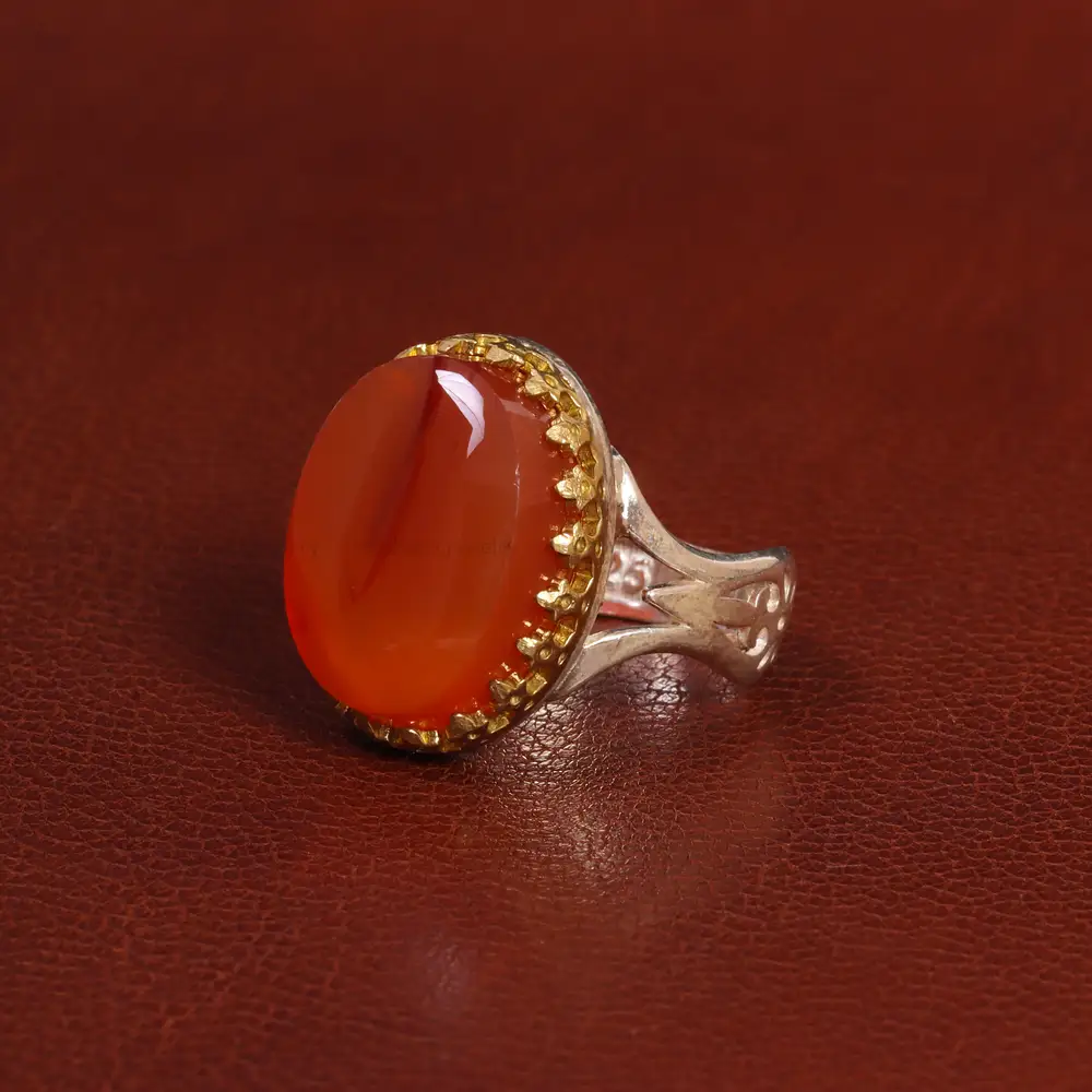 انگشتر عقیق یمن مردانه کد 26150