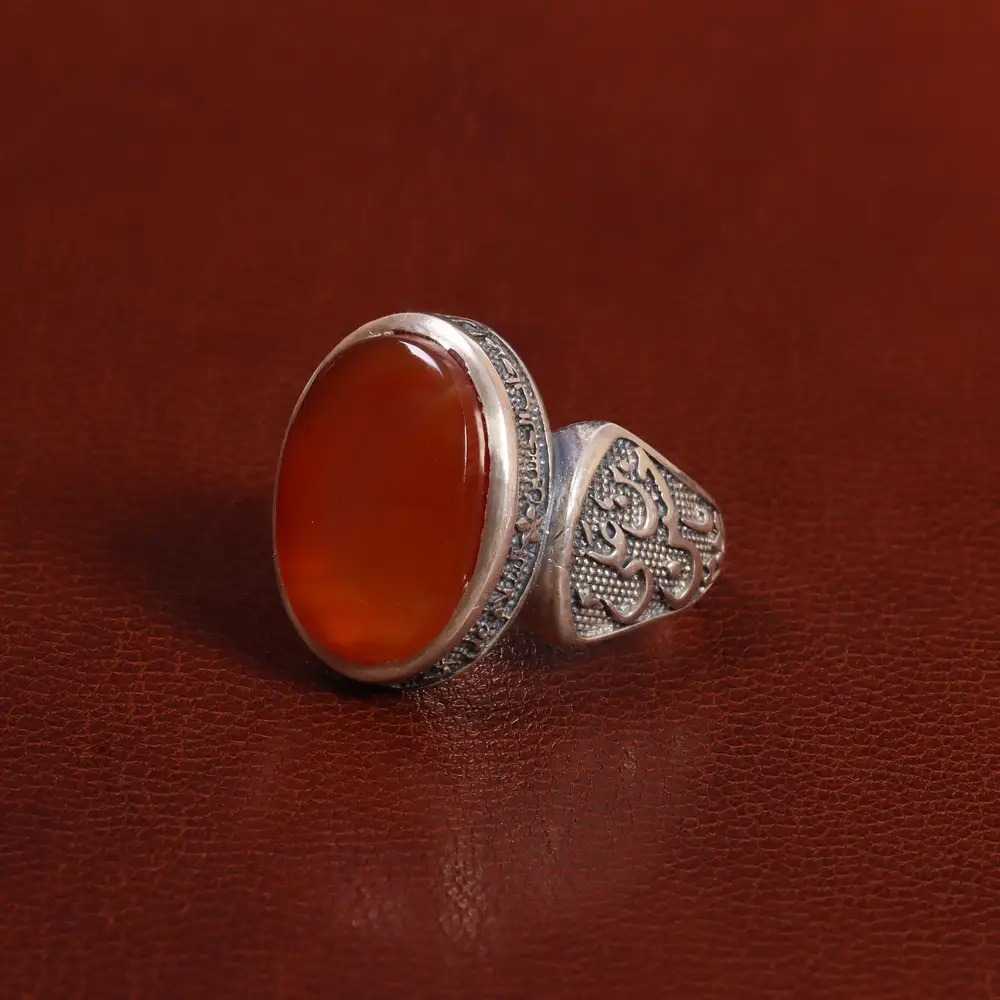 انگشتر عقیق یمن مردانه کد 26161