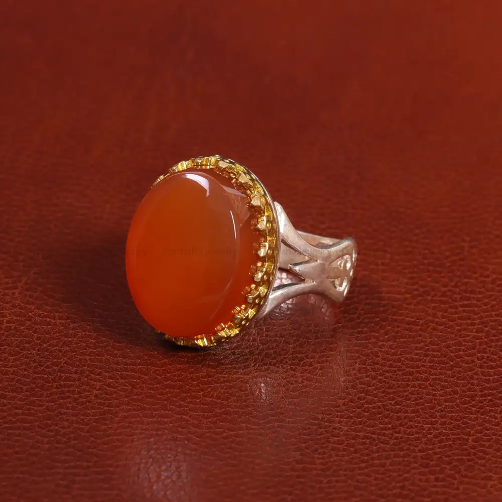 انگشتر عقیق یمن مردانه کد 26170