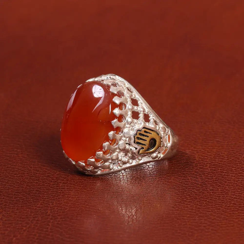 انگشتر عقیق یمن مردانه کد 26180