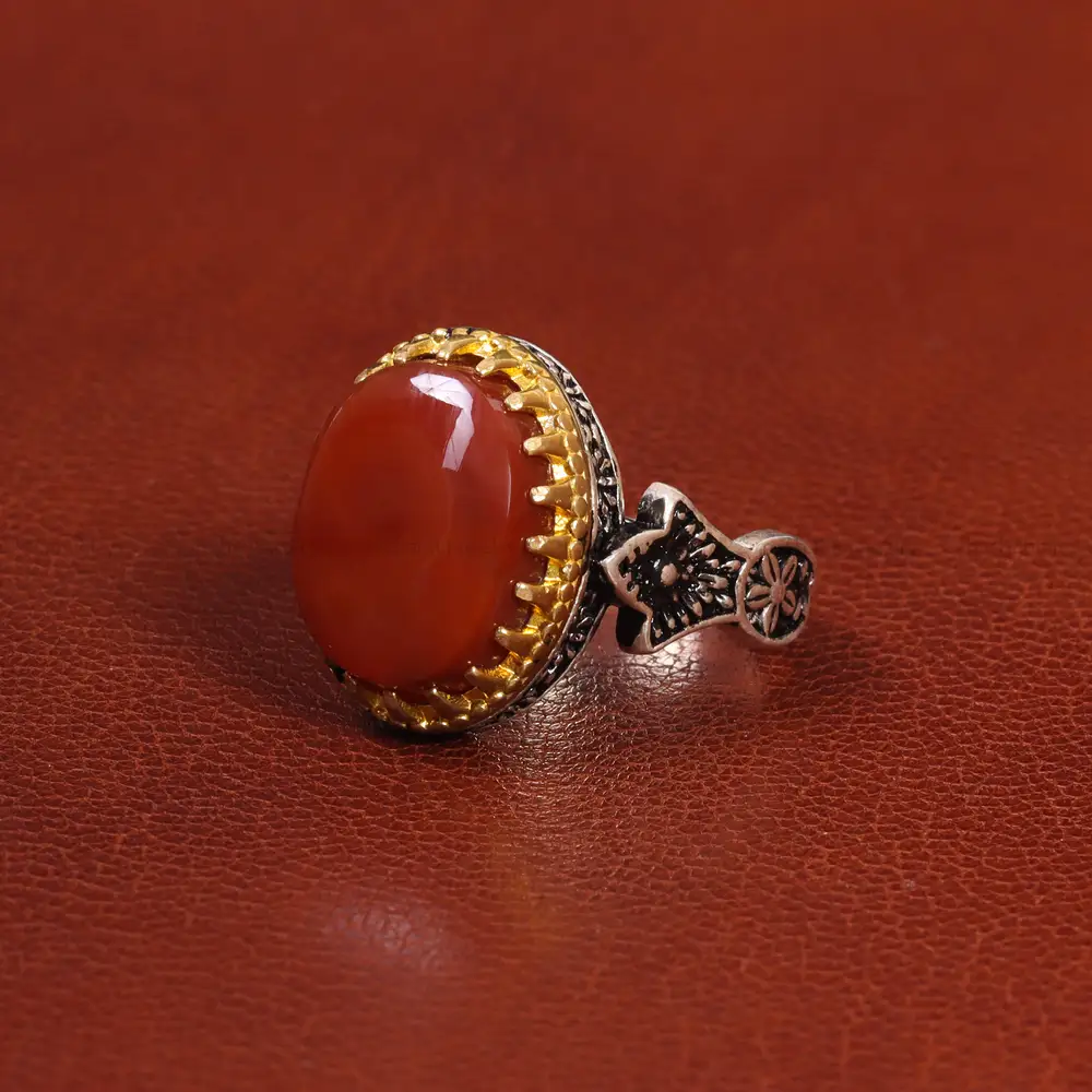 انگشتر عقیق یمن مردانه کد 26184