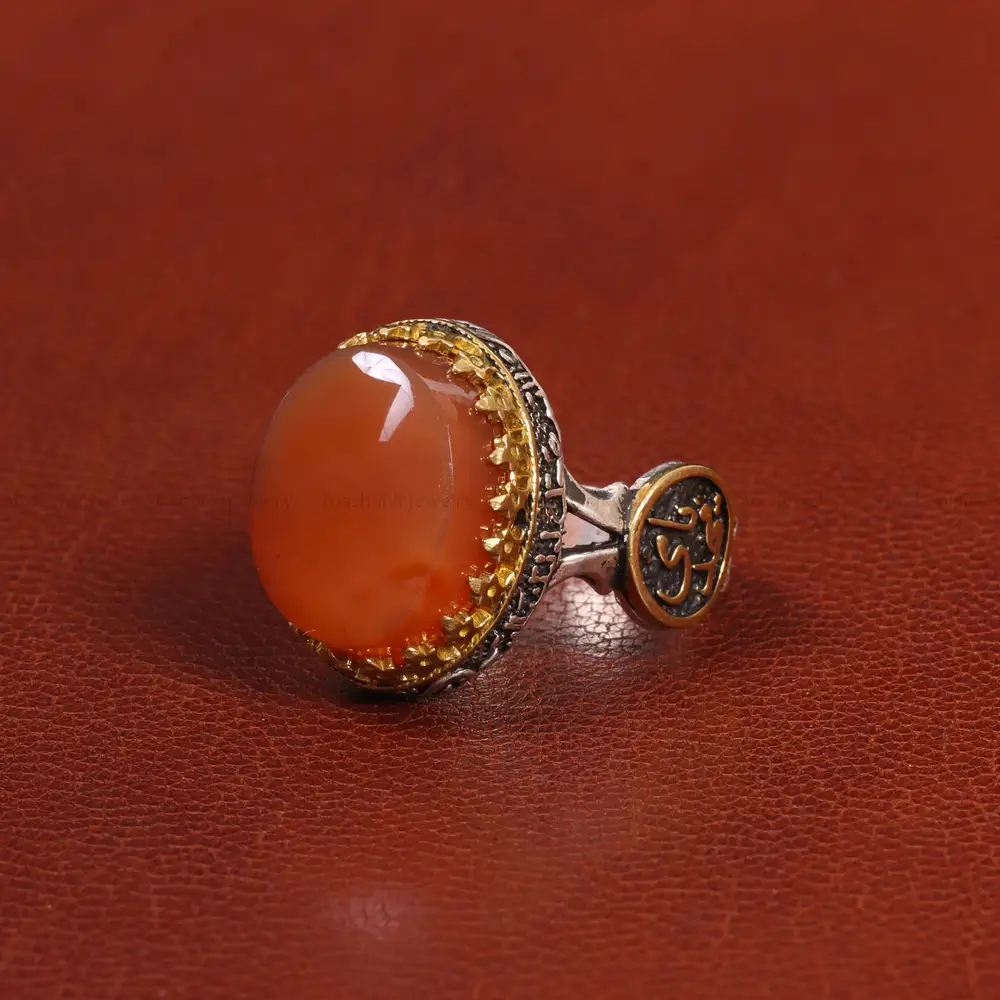 انگشتر عقیق یمن مردانه کد 26187