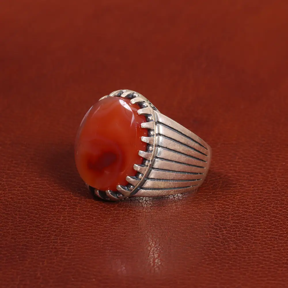 انگشتر عقیق یمن مردانه کد 26188