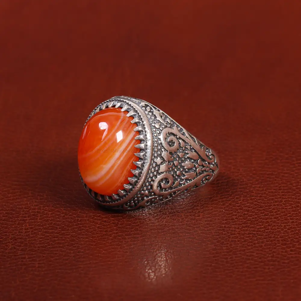 انگشتر عقیق یمن مردانه کد 26196