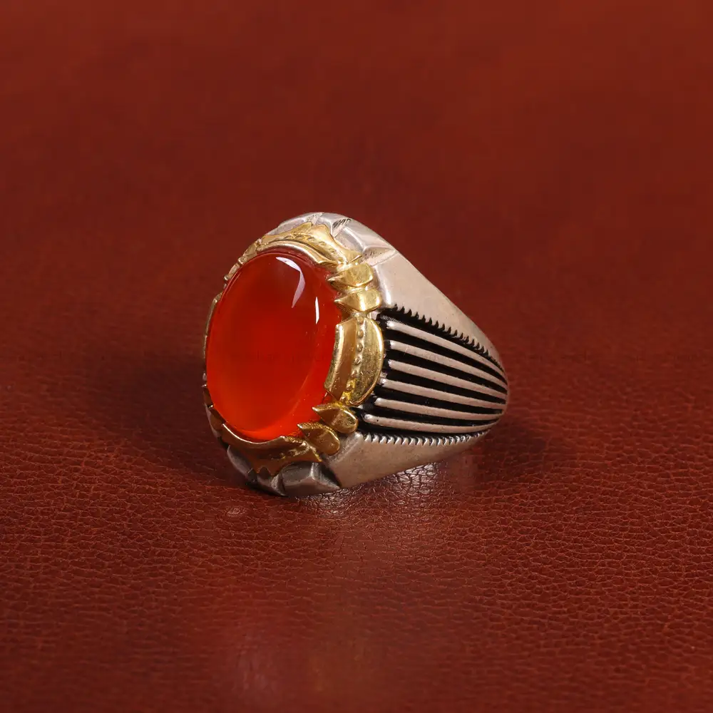 انگشتر عقیق یمن مردانه کد 26197