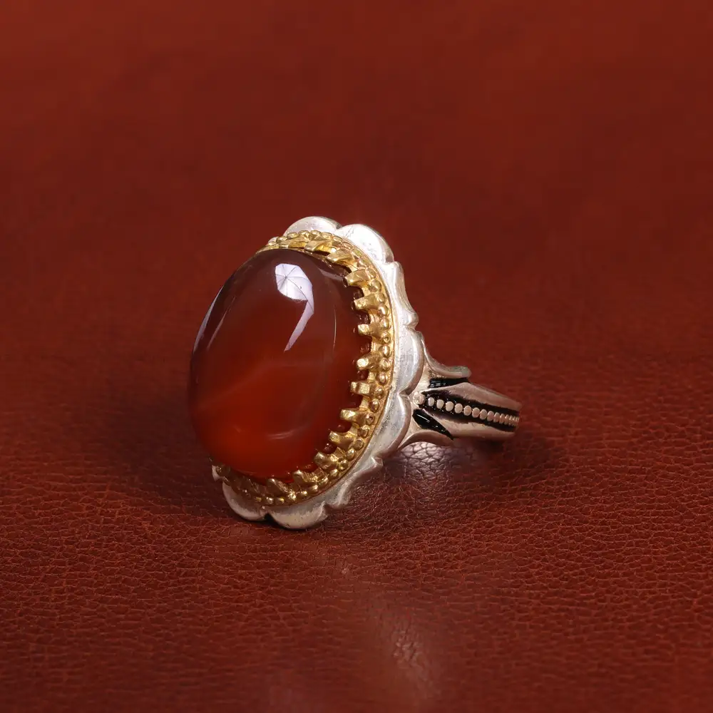 انگشتر عقیق یمن مردانه کد 26203